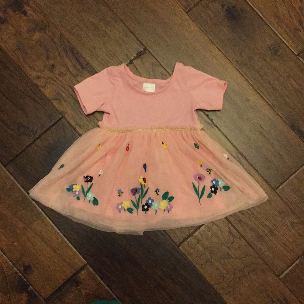 Pink floral dress